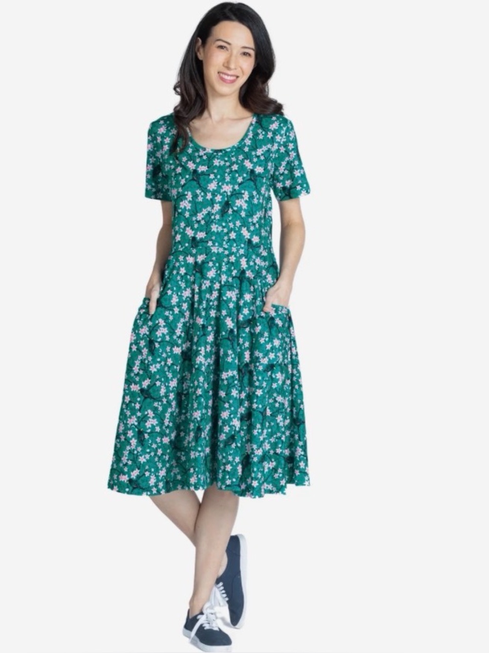 Svaha Sakura Starlings Twirl Dress with Pockets Plus Size 5X - Picture 2 of 6